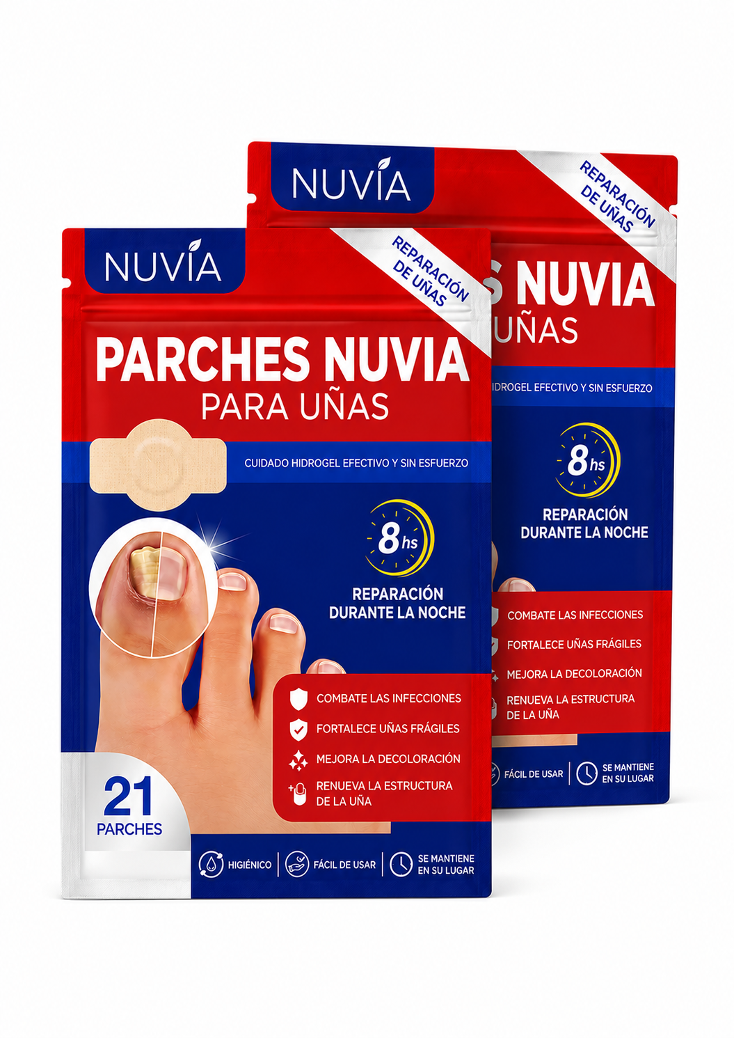 Pack Duo Parches Nocturnos Anti-Hongos (42 Unidades)